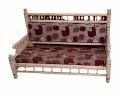 Wooden Indoor Ceiling Jhula / Swing in Traditional Design (White)